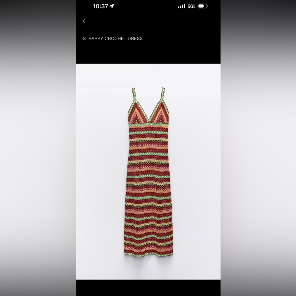 Zara Striped Crochet Dress